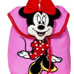 Disney Junior Minnie Plush Backpack Pink
